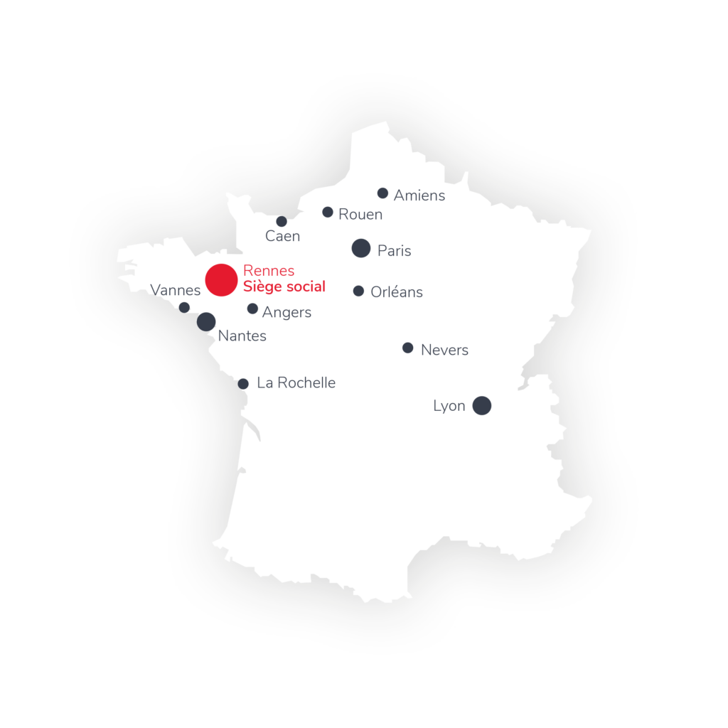 Carte de nos opérations en France - Corétech - Groupe Lamotte