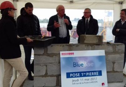 À Arzon, Lamotte Promoteur a posé la première pierre de sa nouvelle résidence Blue Baie