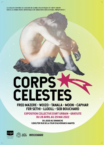 Flyer de l'exposition Corps Célestes à Nantes (44) - Lamotte