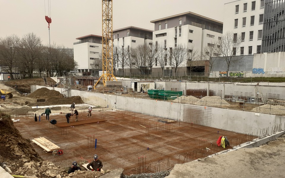 Le chantier du siège social Geofit à Nantes (Loire-Atlantique) - Lamotte