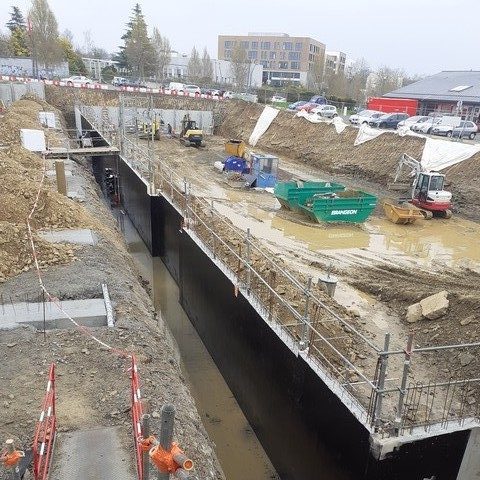 Les travaux et les artisans sur le chantier Geofit à Nantes - Lamotte