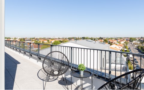 Programme immobilier neuf à Saint-Sébastien-sur-Loire (44) - Terrasse d'un appartement Le Connect' - Lamotte