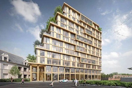 Presse - Ouest-France - Immeuble Horizons Bois de 12 étages à Rennes - Lamotte