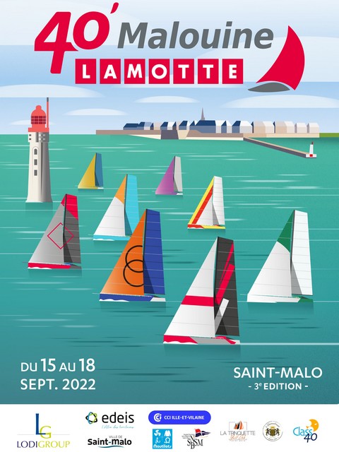 Affiche de la course nautique 40' Malouine (2022) - Lamotte