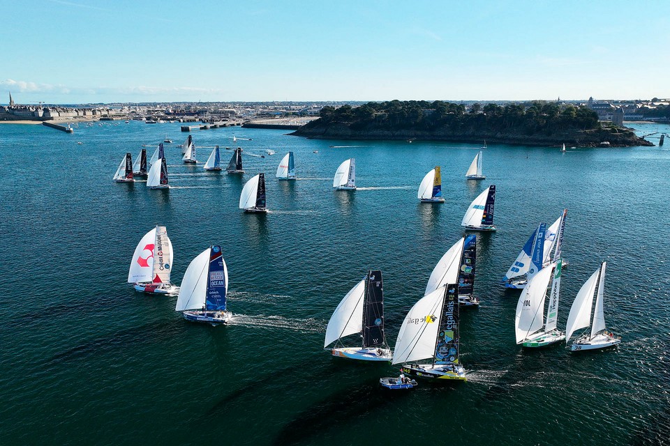 Les bateaux lors du parcours côtier - 40' Malouine Lamotte (2022)