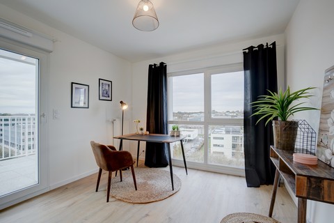 Programme immobilier neuf Plein Ciel à Rennes - Visite appartement témoin - Espace bureau - Lamotte
