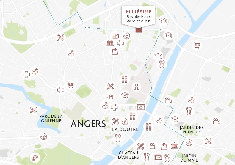 Programme immobilier neuf - Millésime à Angers (49) - Plan de situation - Lamotte
