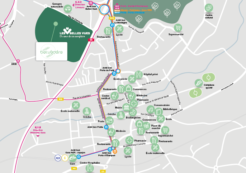 Programme immobilier neuf - Belvédère à Arpajon (91) - Plan de situation - Lamotte