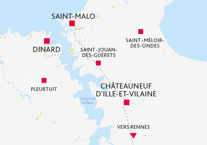 Programme immobilier neuf - Castel Nevez à Châteauneuf-d’Ille-et-Vilaine (35) - Plan de situation - Lamotte