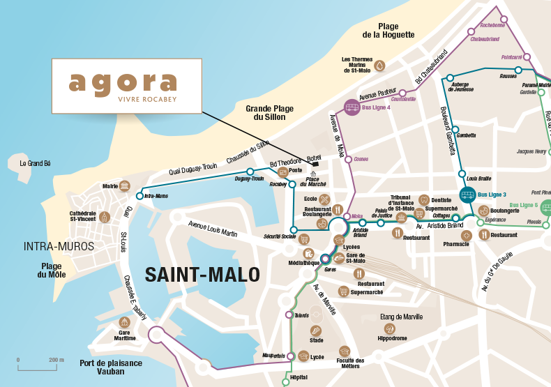 Programme immobilier neuf - Agora Vivre Rocabey à Saint-Malo (35) - Plan de situation - Lamotte