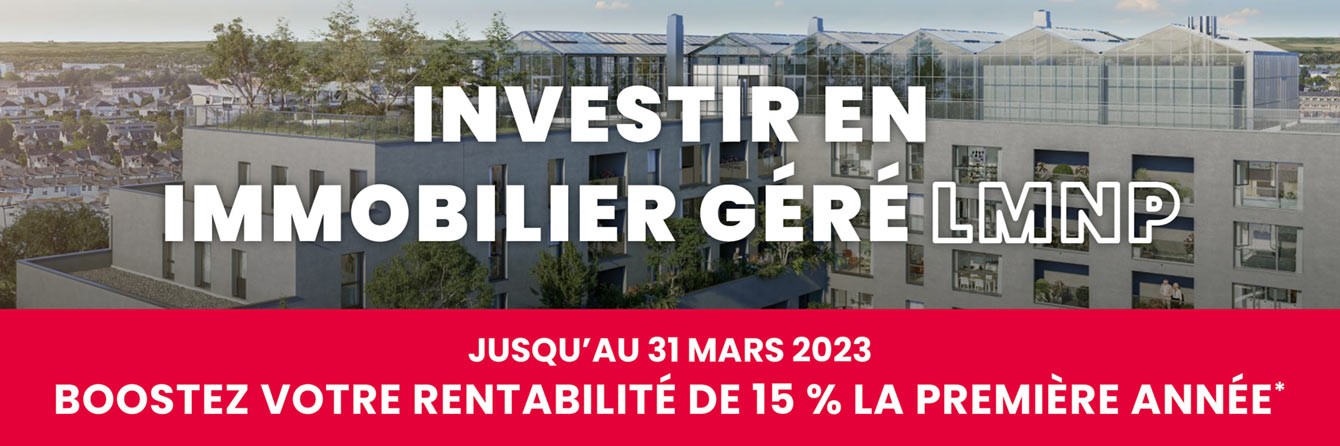 Investissement en immobilier géré avec le statut LMNP - Bannière - Lamotte
