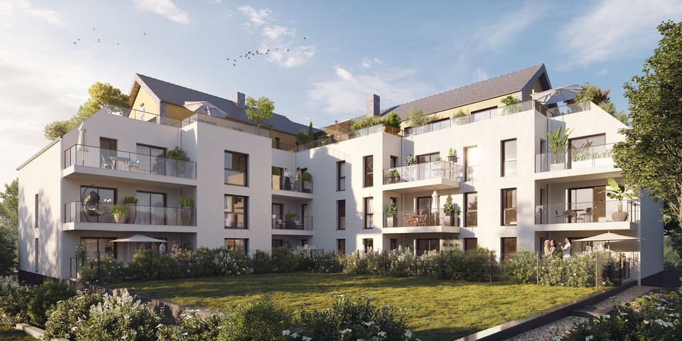 Programme immobilier neuf - La Belle Métairie à La Chapelle-des-Fougeretz (35) - Jardin - Lamotte