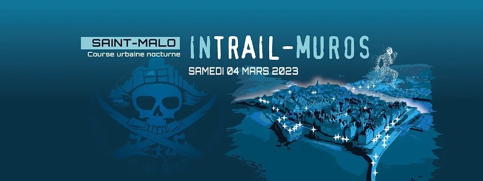 InTrail-Muros - Course urbaine nocturne à Saint-Malo - Affiche 2023 - Lamotte