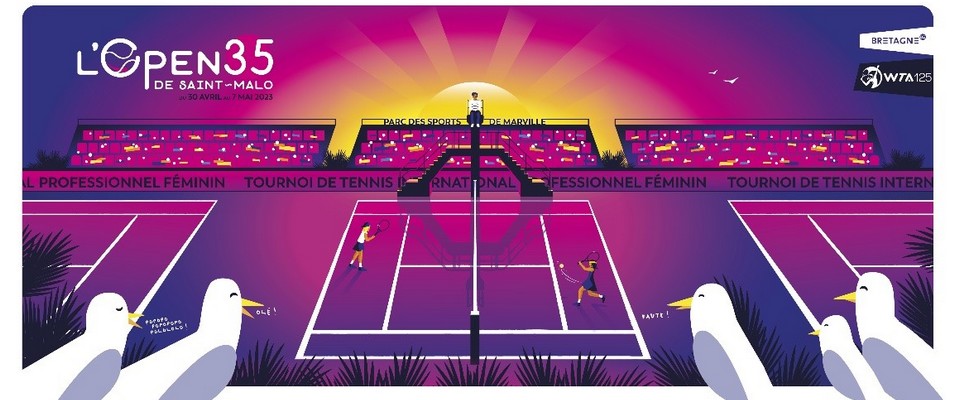 Open 35 de tennis à Saint-Malo - Affiche de l'édition 2023 - Lamotte