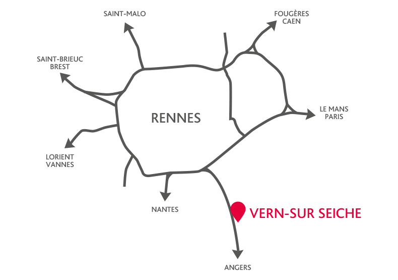 Programme immobilier neuf - Cœur Tilia à Vern-sur-Seiche (35) - Plan de situation - Lamotte
