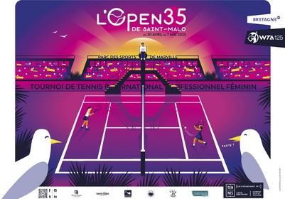Tournoi de tennis à Saint-Malo - Affiche 2023 - Lamotte