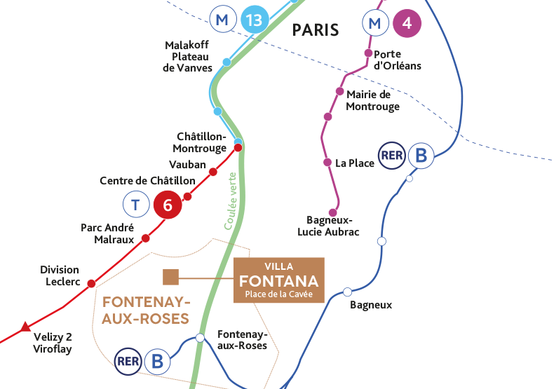 Programme immobilier neuf - Villa Fontana à Fontenay-aux-Roses (92) - Plan de situation - Lamotte