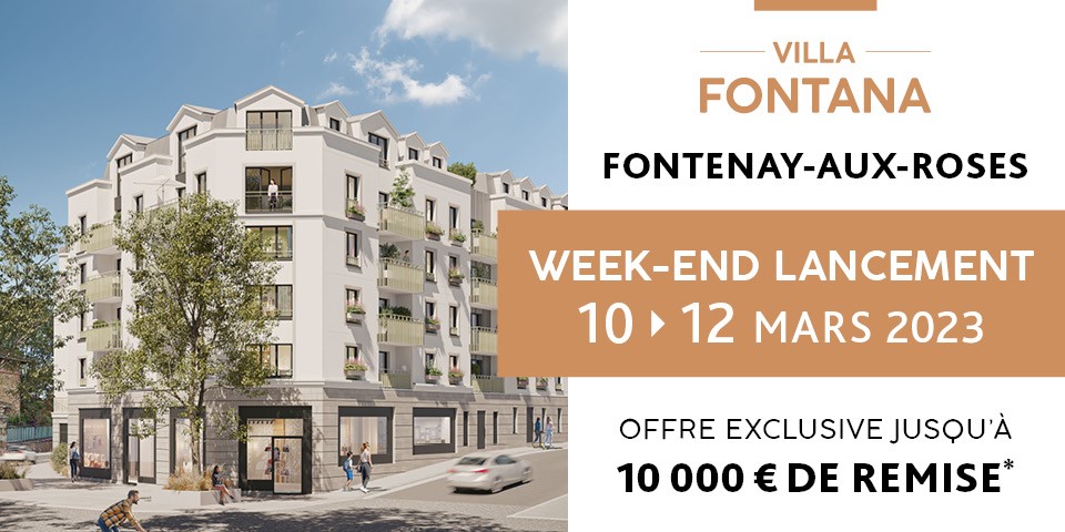 Week-end de lancement commercial - Programme immobilier neuf Villa Fontana à Fontenay-aux-Roses (92) - Lamotte