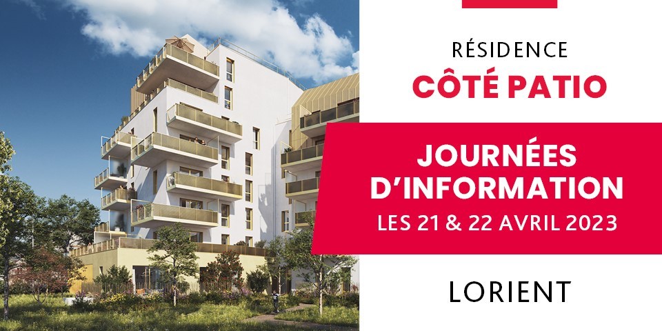 Journées d'information - Lancement du programme immobilier neuf Côté Patio à Lorient (56) - Lamotte