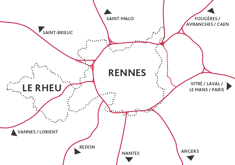 Programme immobilier neuf - Nymphe au Rheu (35) - Plan de situation - Lamotte