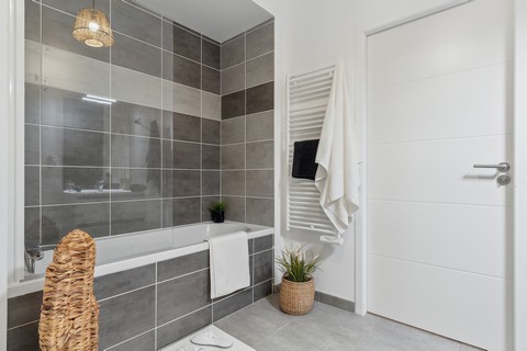Programme immobilier neuf Cosmopolitan à Nantes - Appartement témoin - Salle de bains - Lamotte