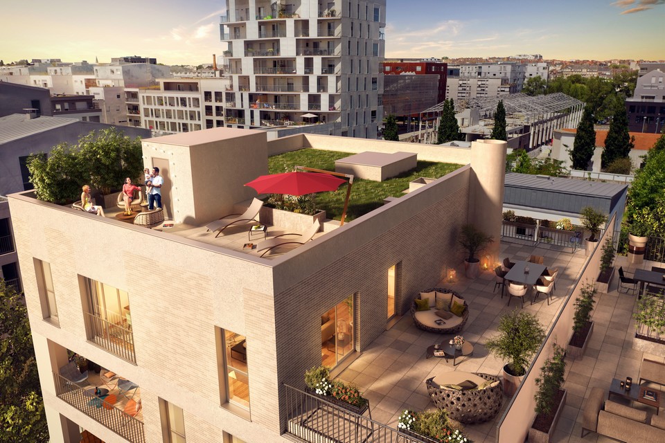 Journées portes ouvertes - Programme immobilier neuf Cosmopolitan à Nantes - Rooftop - Lamotte
