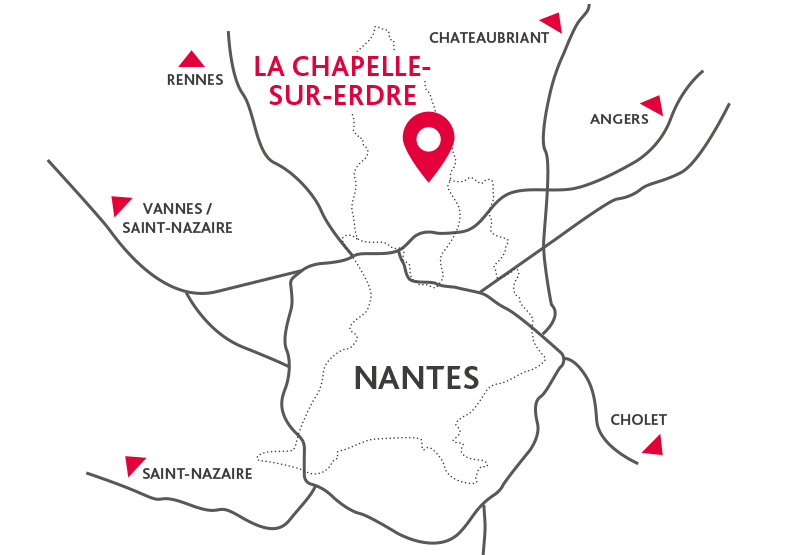 Programme immobilier neuf - Respirations à La Chapelle-sur-Erdre (44) - Plan de situation - Lamotte