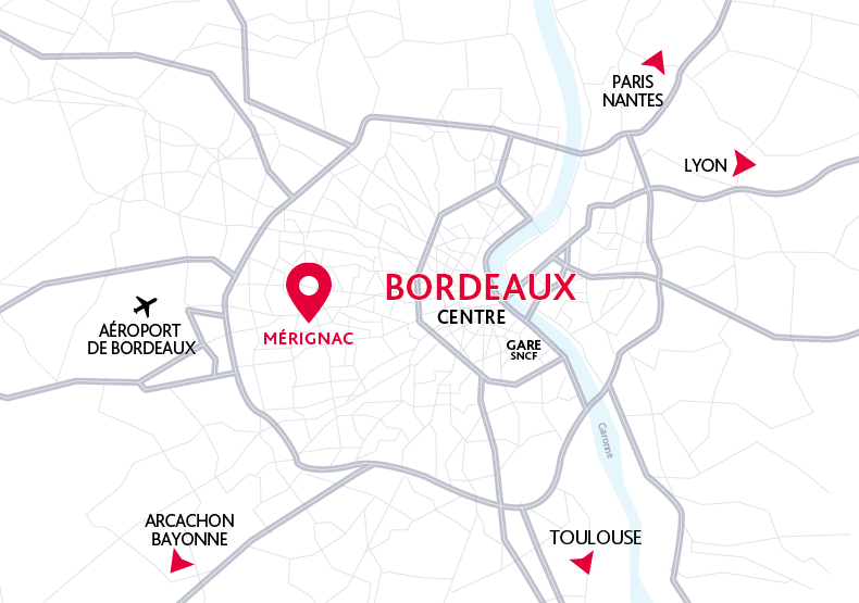 Programme immobilier neuf - Luméa à Mérignac (33) - Plan de situation - Lamotte