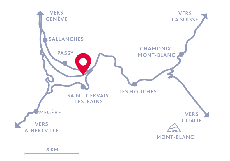 Programme immobilier neuf - Belle Source à Saint-Gervais-les-Bains (74) - Plan de situation - Lamotte