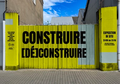 Affiche de l'exposition Construire - Déconstruire à Nantes - Lamotte