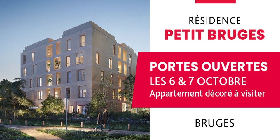 Journées portes ouvertes les 6 et 7 octobre 2023 - Programme immobilier neuf Petit Bruges (33) - Lamotte