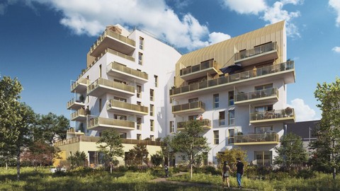 Programme immobilier neuf Côté patio à Lorient - Façade - Lamotte