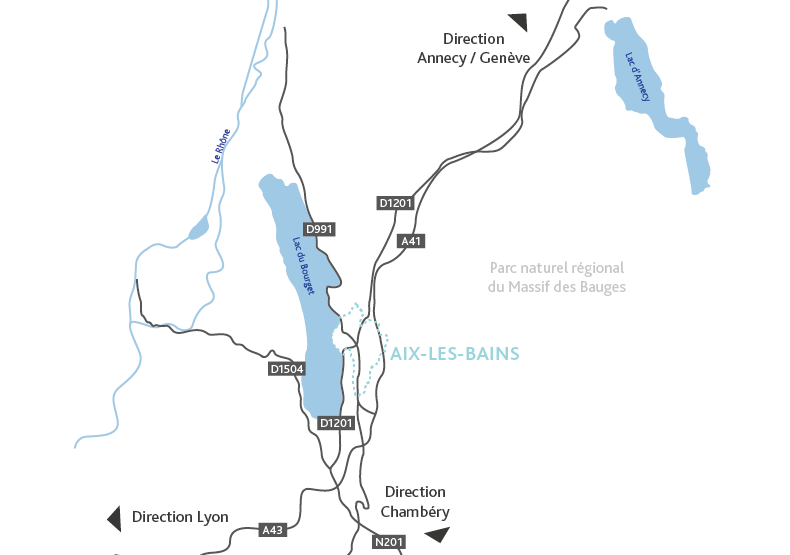 Programme immobilier neuf - La Belle Époque à Aix-les-Bains (73) - Plan de situation - Lamotte