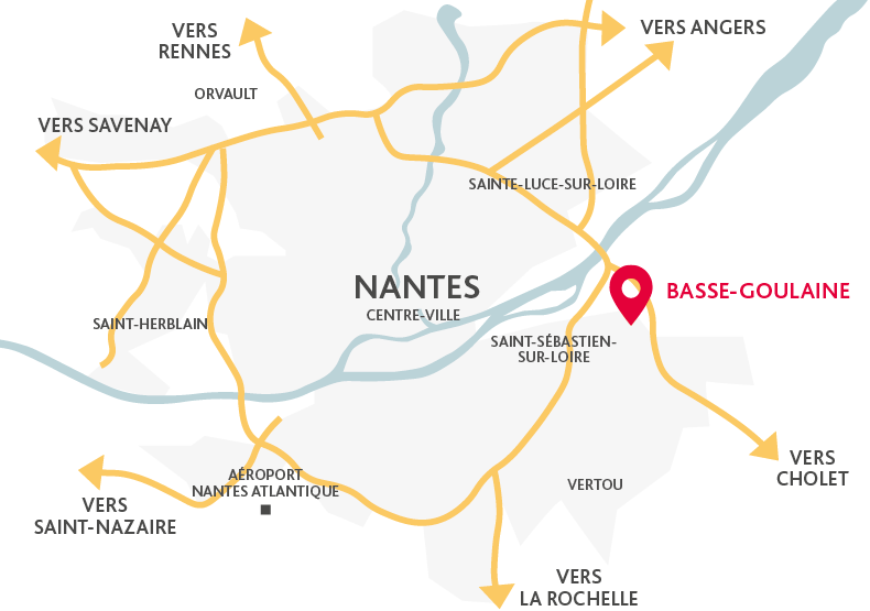 Programme immobilier neuf - Villa Andréa à Basse-Goulaine (44) - Plan de situation - Lamotte
