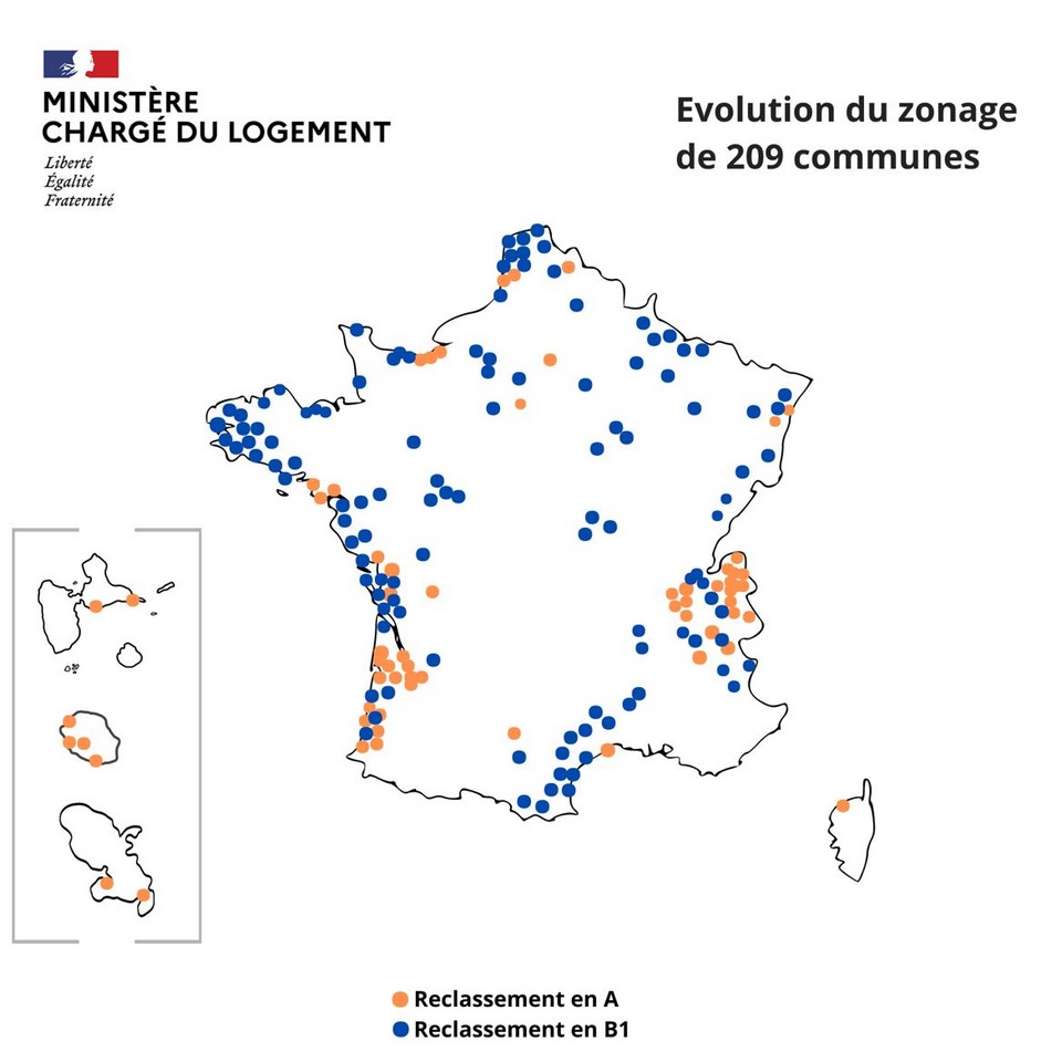 Nouvelles communes - Reclassement du zonage ABC (2023) - Lamotte