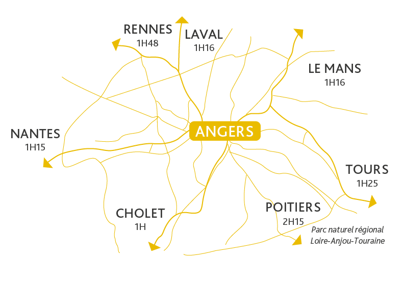 Résidence étudiante - Climax à Angers (49) - Plan de situation - Lamotte