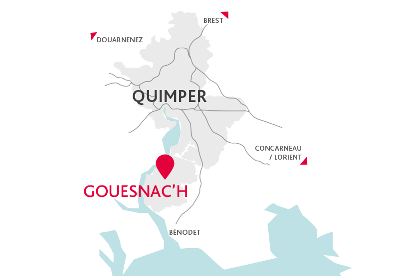 Programme immobilier neuf - Villa de l'Odet à Gouesnach (29) - Plan de situation - Lamotte