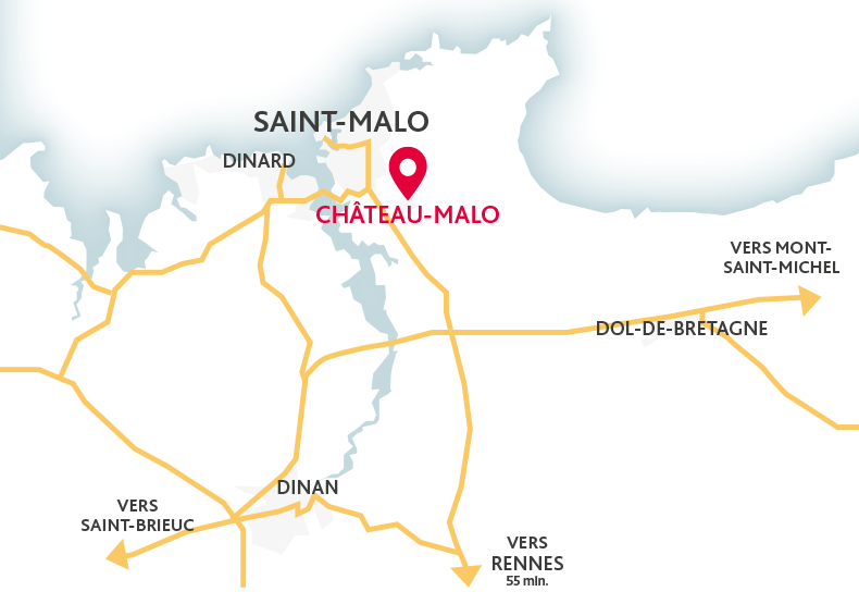 Programme immobilier neuf - Les Allées de Cézon à Saint-Malo (35) - Plan de situation - Lamotte