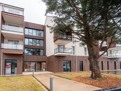 Journées portes ouvertes - Résidence services seniors Cœur Boisé à Bain-de-Bretagne - Façade de l'entrée - Lamotte