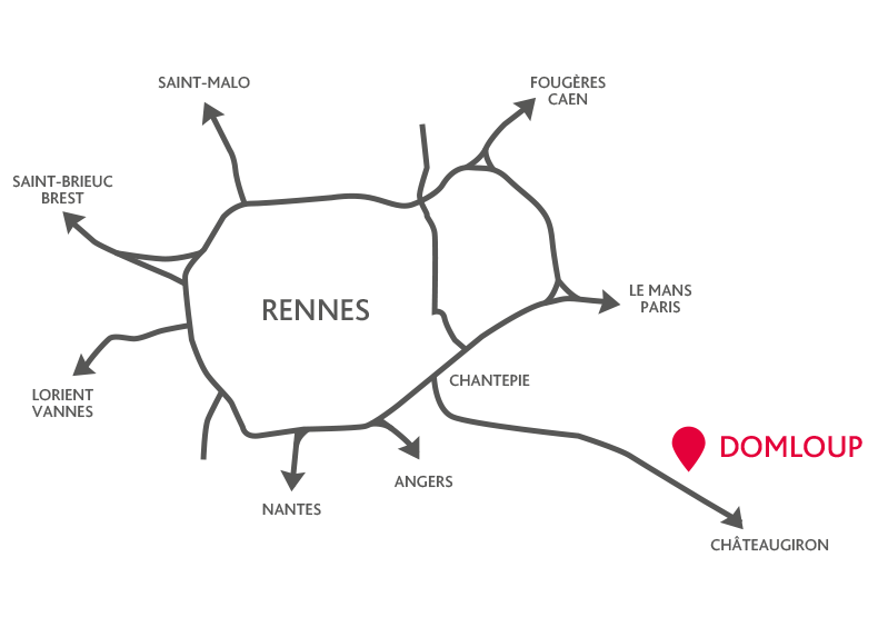 Programme immobilier neuf - Molène à Domloup (35) - Plan de situation - Lamotte