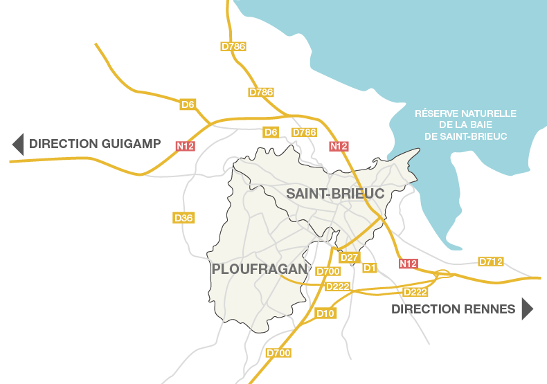 Programme immobilier neuf - Les Balcons d'Iris à Ploufragan (22) - Plan de situation - Lamotte
