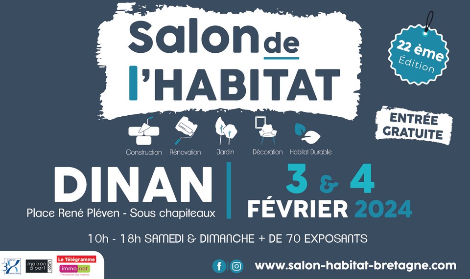 Salon de l'Habitat de Bretagne 2024 à Dinan - Affiche au format bannière - Lamotte Aménageur Lotisseur