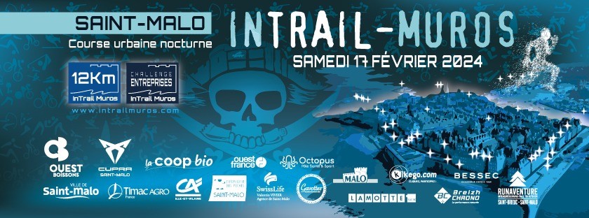 InTrail-Muros - Course urbaine nocturne à Saint-Malo - Affiche 2024 - Lamotte