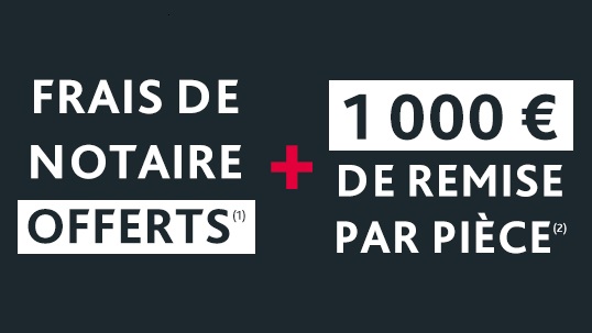 Offre commerciale - Remise de 1000 euros / pièce + Frais de notaire offerts - Lamotte