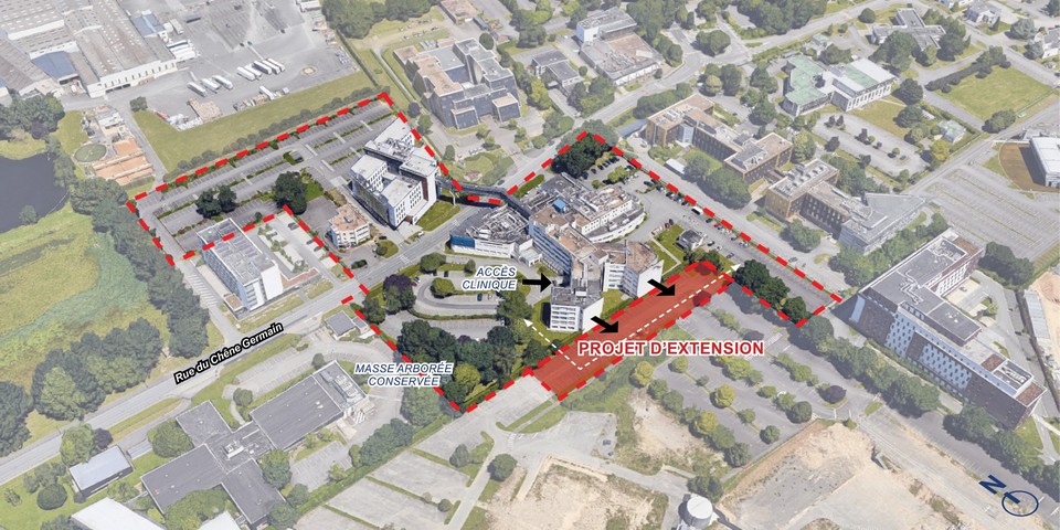 Projet d'extension des Hôpitaux Privés Rennais - Cesson-Sévigné (35) - Lamotte