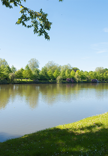 Programme immobilier neuf - Côté Parc à Flers (61) - Vue de quartier 1 - Lamotte