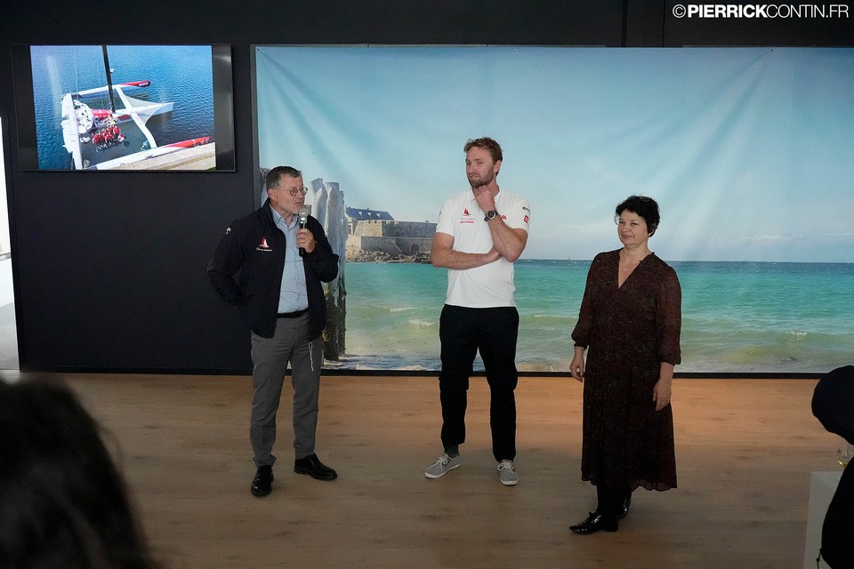 Remise à l'eau du bateau à Saint-Malo - Discours des partenaires - Le Rire Médecin-Lamotte