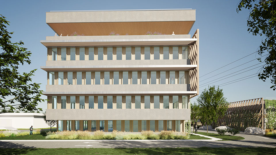 Immeuble de bureaux Madera à Bordeaux Mérignac (33) - Façade - Lamotte