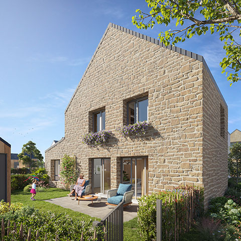 Programme immobilier neuf Les Voiles Blanches à Quiberon - Lancement commercial - Maison avec jardin - Lamotte