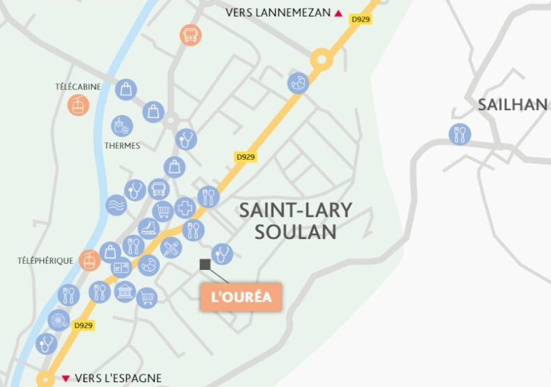 L'Ouréa - Programme immobilier neuf à Saint-Lary-Soulan (65) - Plan de situation
